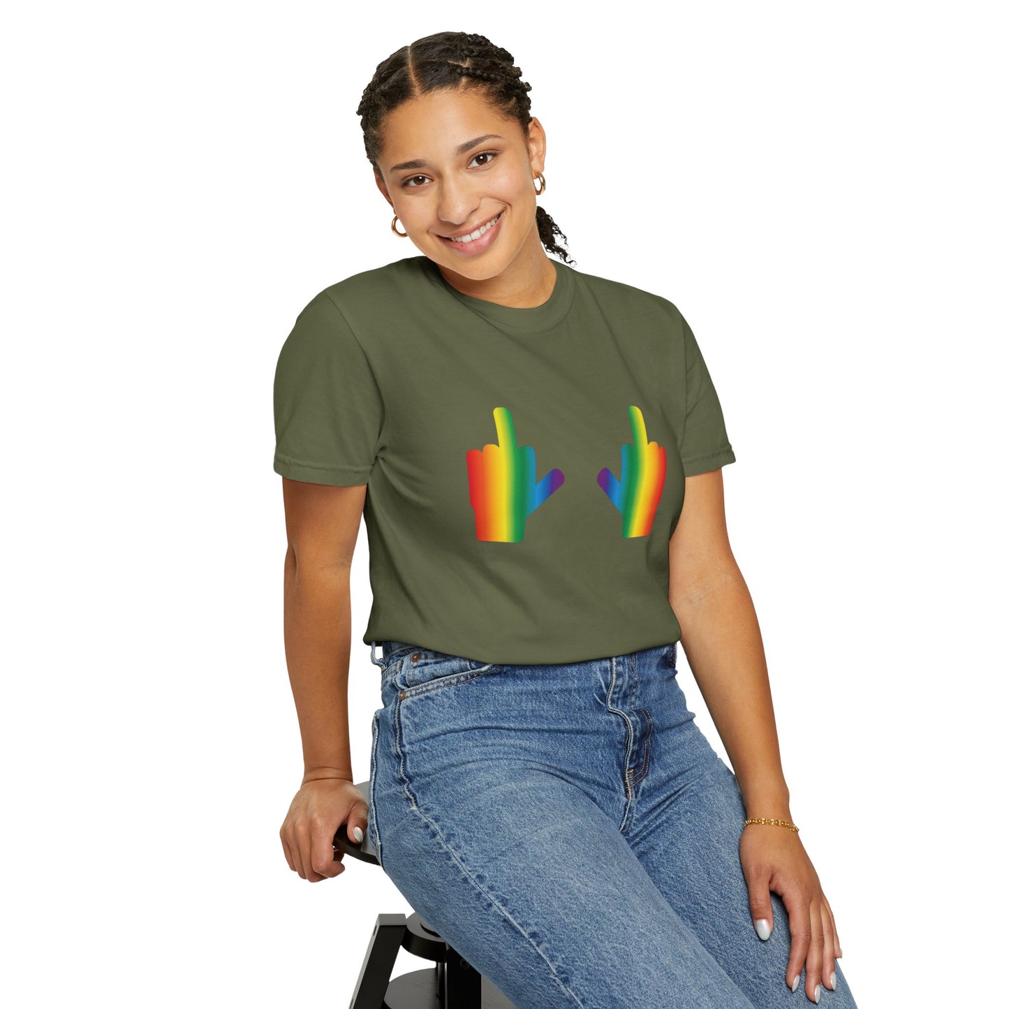 ππF* Around and Find Out PRIDE Unisex Garment-Dyed Ta-Ta T-Shirt