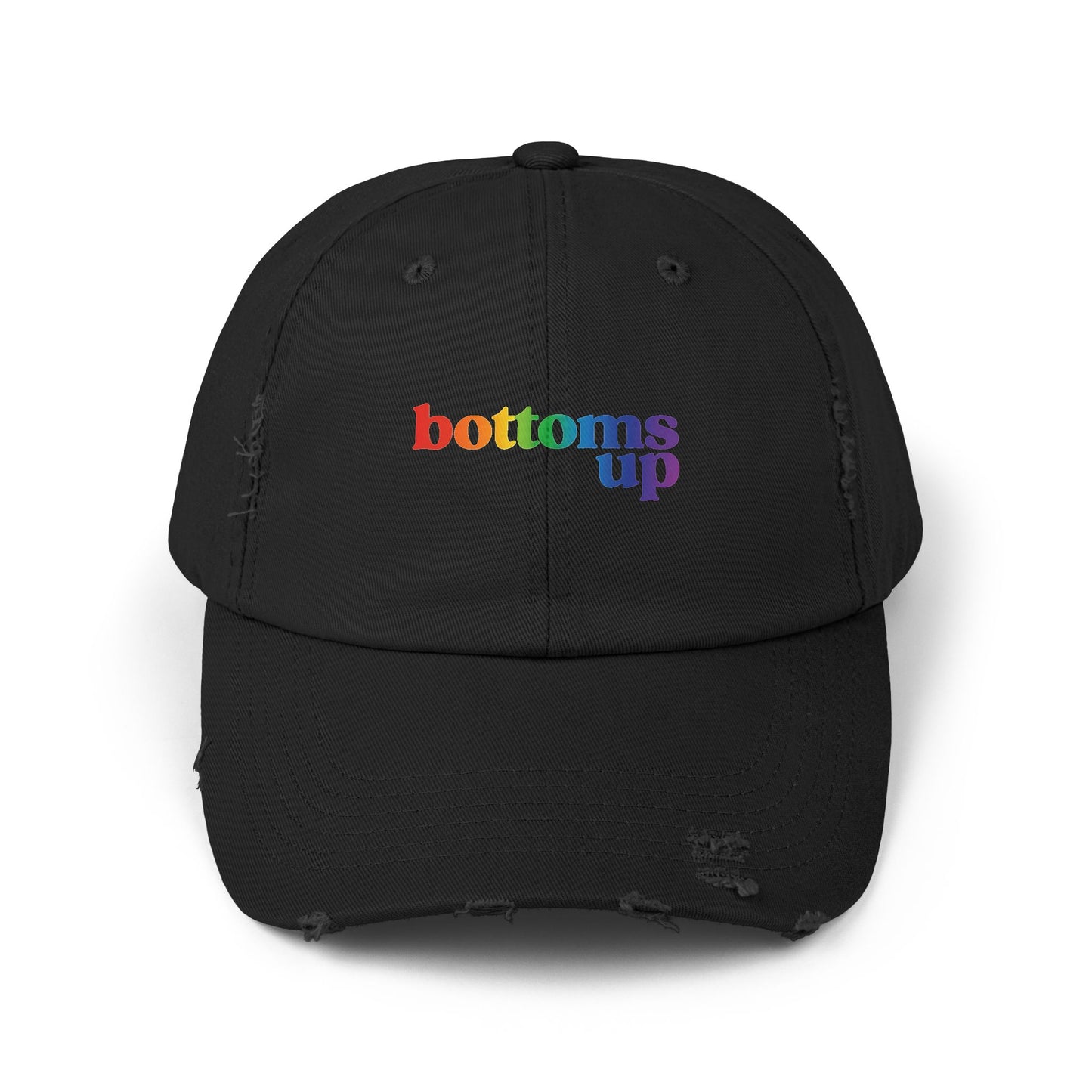 🧢🌈 Bottoms Up, Beeyotches PRIDE Unisex Distressed Cap