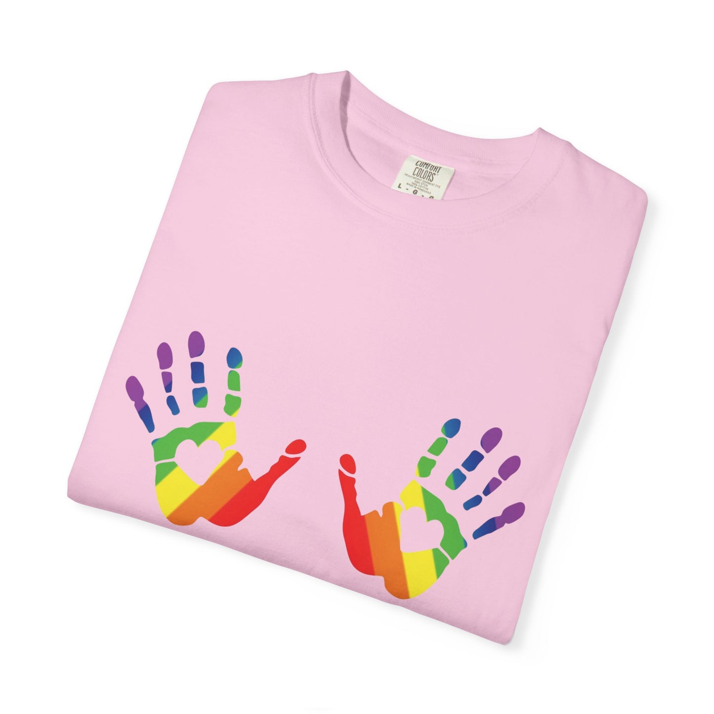 ππ Hands On Equality PRIDE Unisex Garment-Dyed Ta-Ta T-Shirt