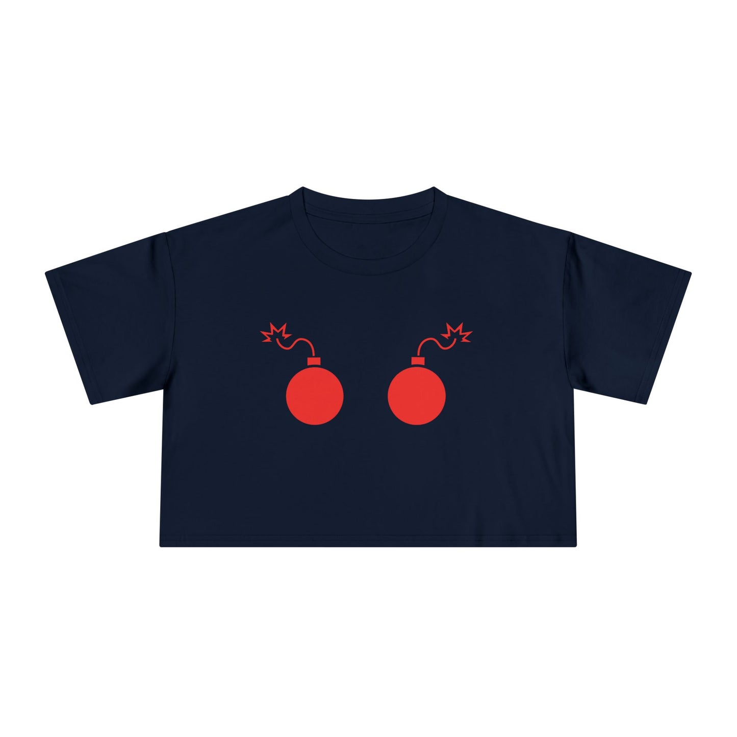 đŁ Love is Like a Bomb Womenâs Crop Ta-Ta Tee