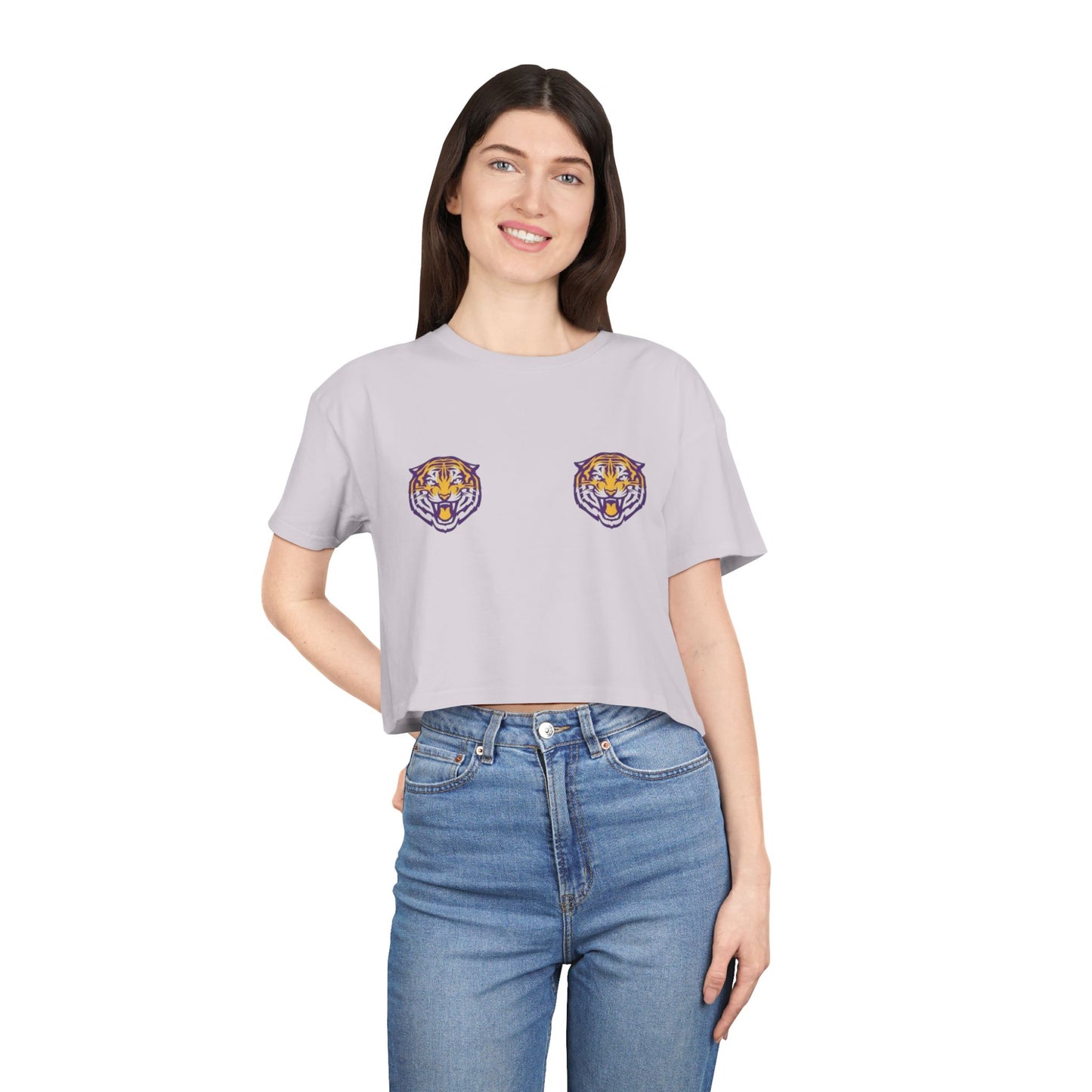 đŻ Mike Drop LSU Womenâs Crop Ta-Ta Tee