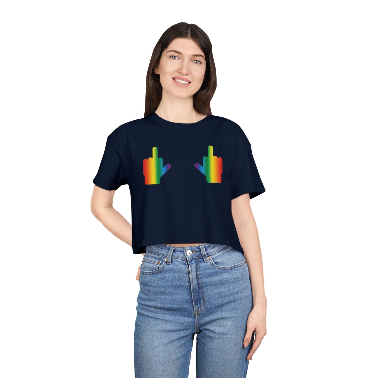 ππF* Around and Find Out PRIDE Crop Ta-Ta Tee