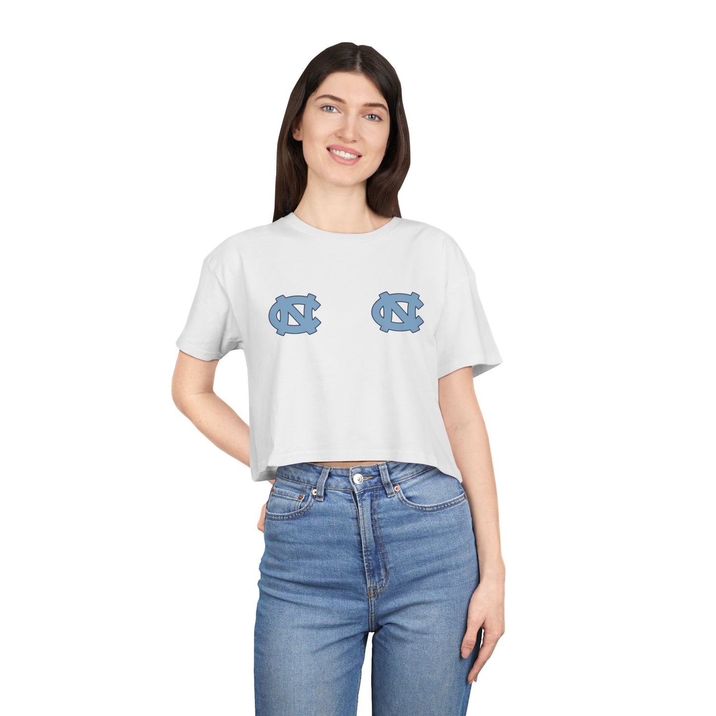 đ Gone to Carolina UNC Womenâs Crop Ta-Ta Tee