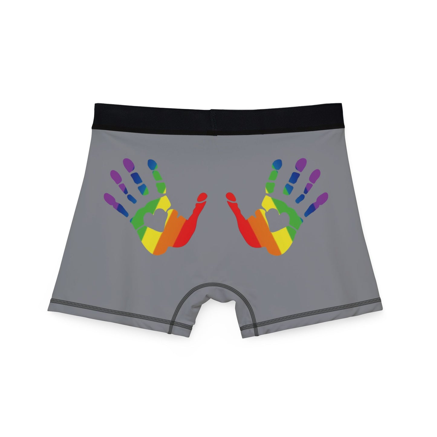 🌈🍑 Hands On & Cheeked Up for Pride Men’s Boxers (Gray Sweatpants Gray)