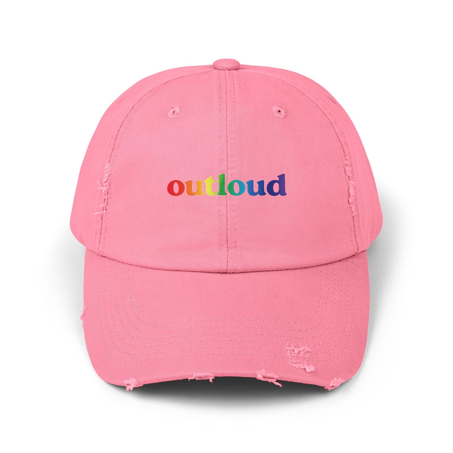 🧢🌈 Living Outloud PRIDE Unisex Distressed Cap