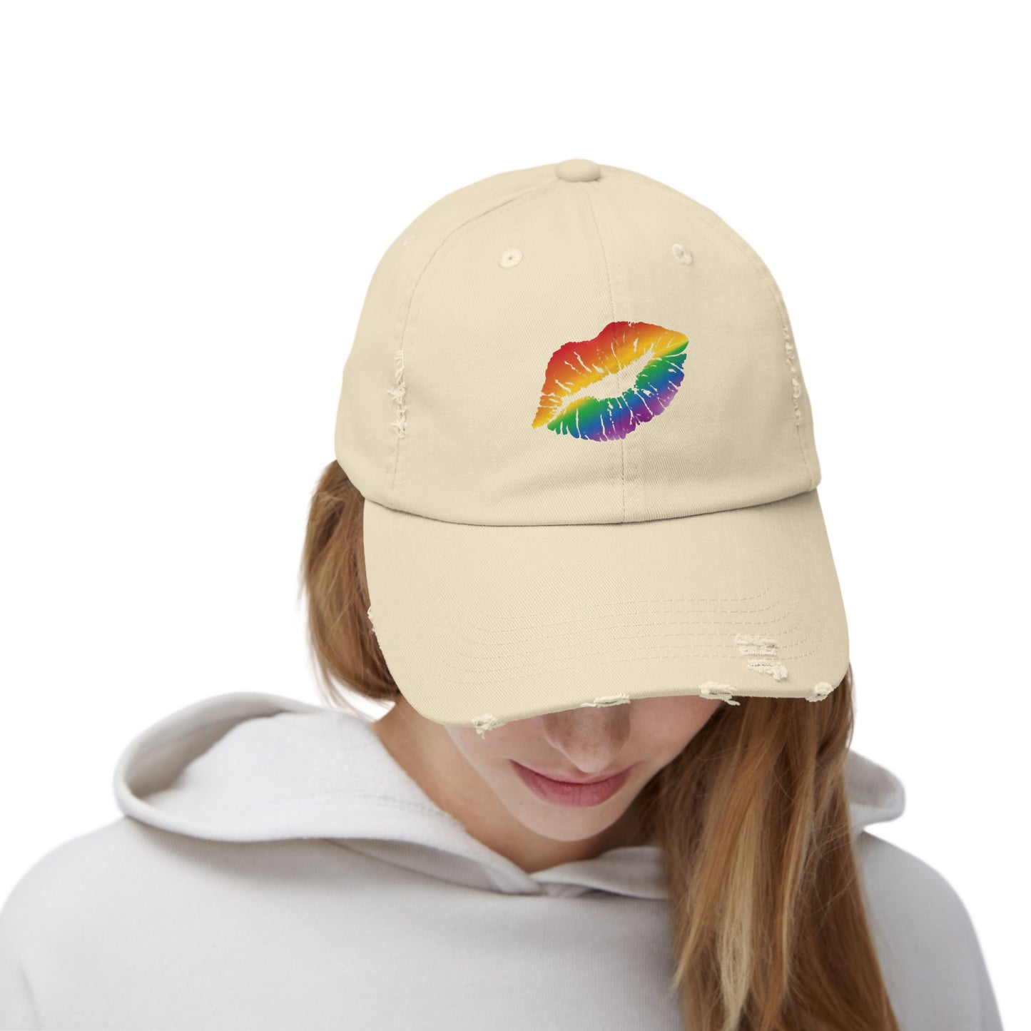 🧢🌈 My Lips Aren’t Sealed PRIDE Unisex Distressed Cap
