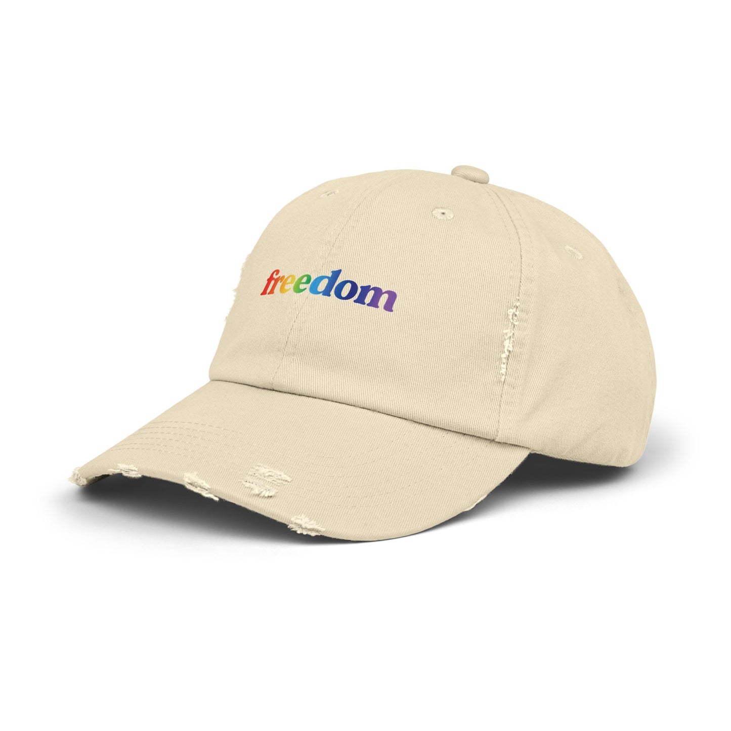 🧢🌈 Hats Off for Freedom PRIDE Unisex Distressed Cap
