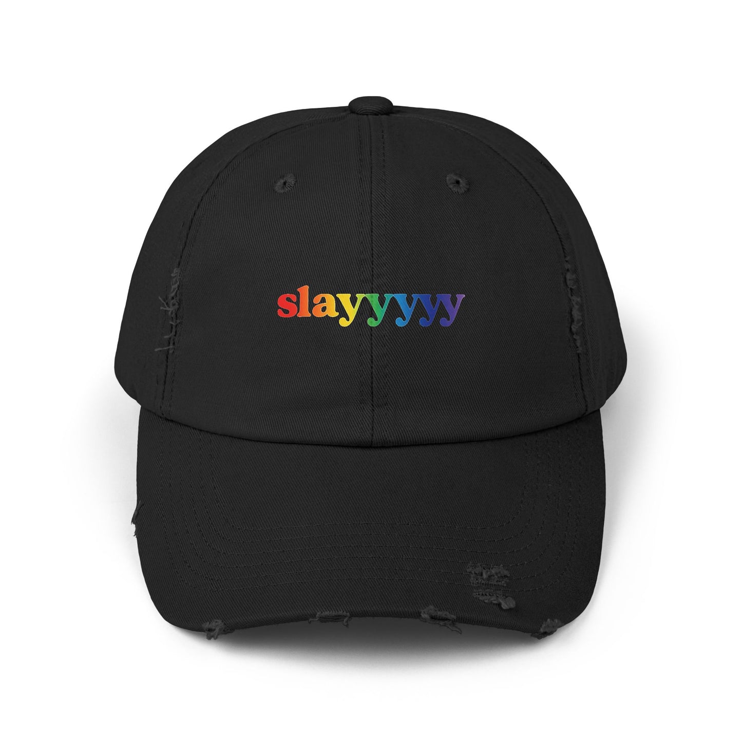 🧢🌈 Slay All Day PRIDE Unisex Distressed Ca
