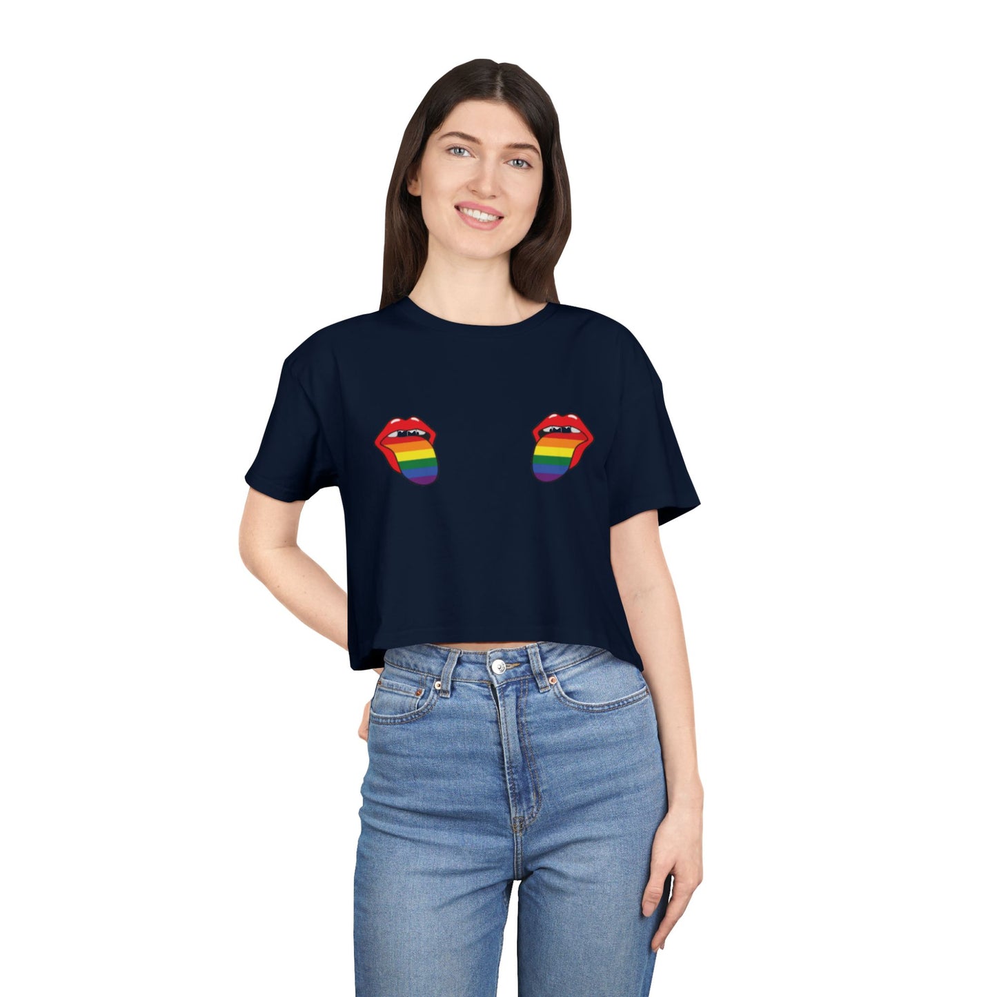 🌈👅Taste the Gay Agenda PRIDE Crop Ta-Ta Tee