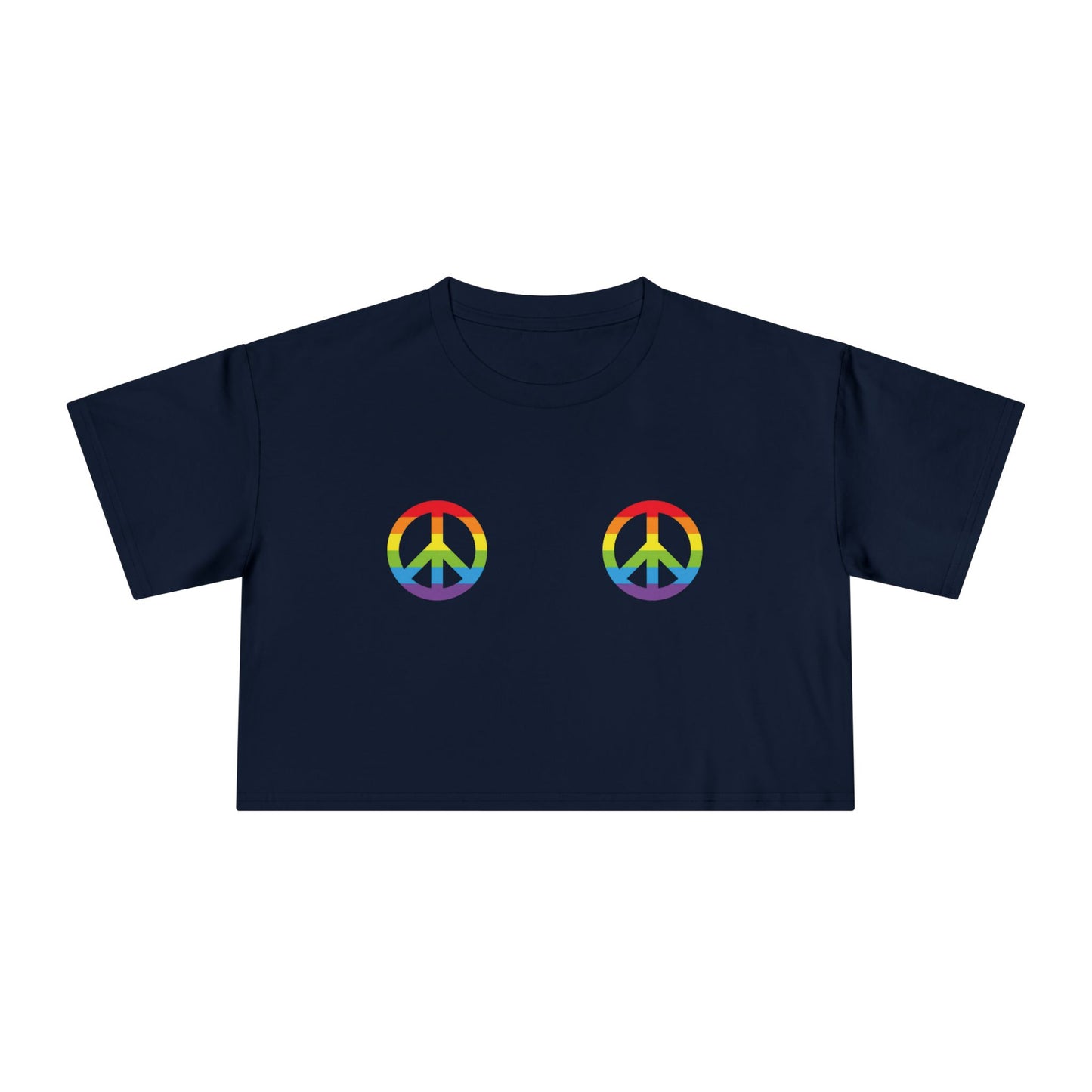 🌈✌️Peace, Love & Pronouns PRIDE Crop Ta-Ta Tee