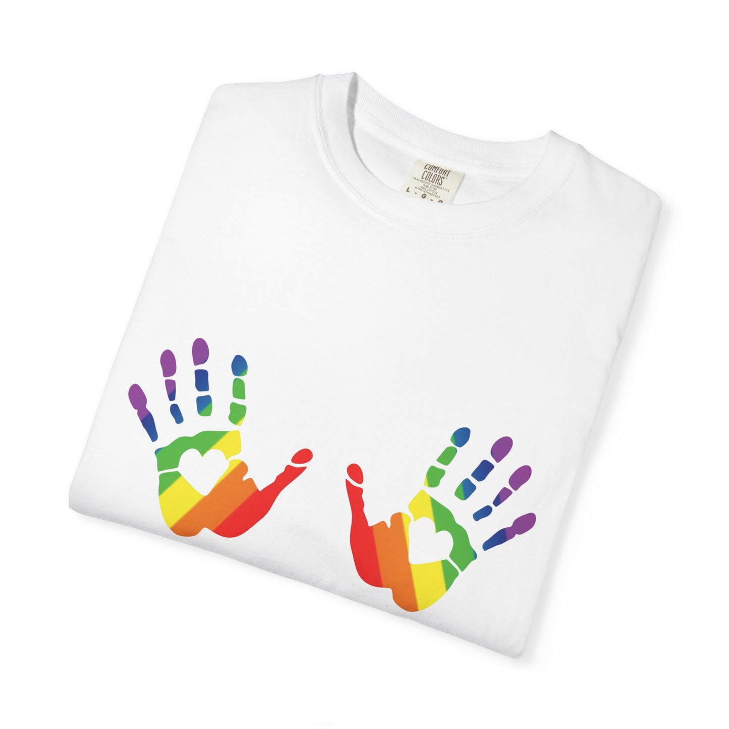 ππ Hands On Equality PRIDE Unisex Garment-Dyed Ta-Ta T-Shirt