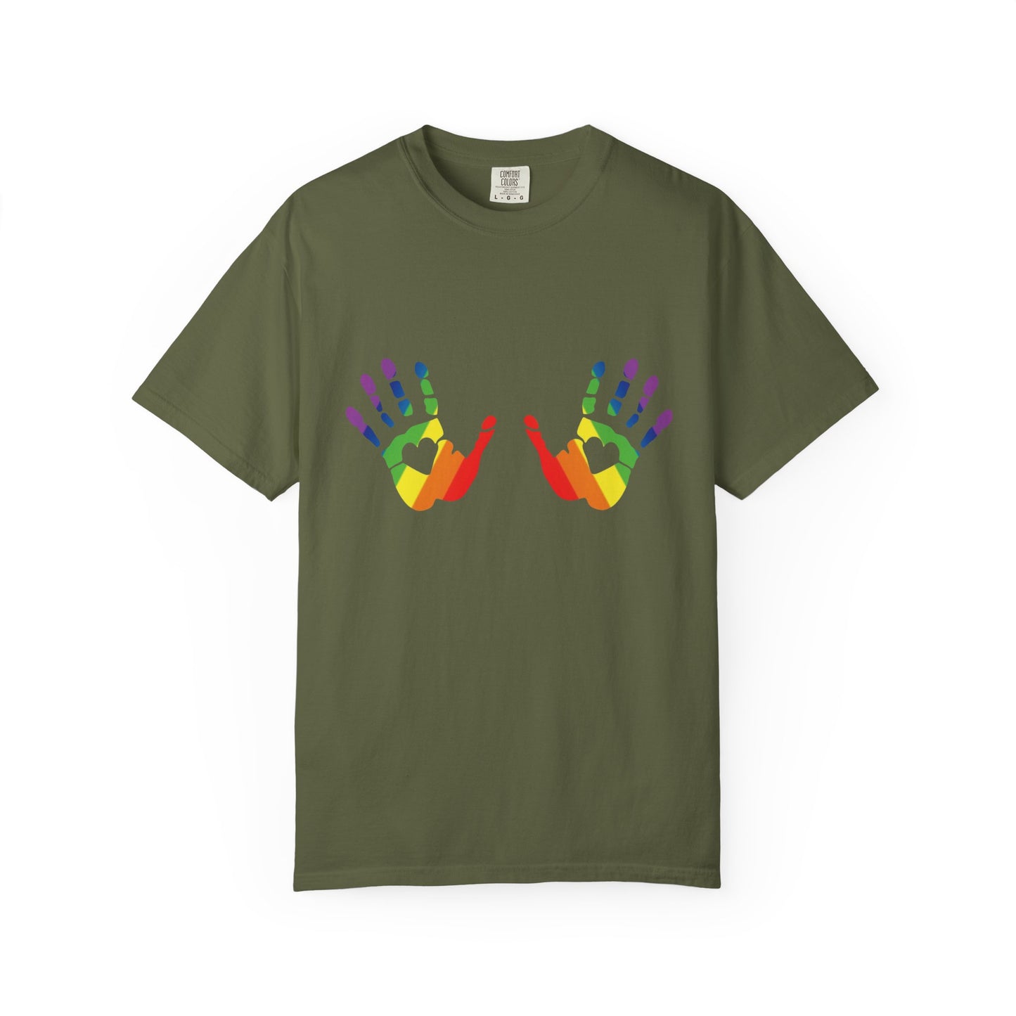 ππ Hands On Equality PRIDE Unisex Garment-Dyed Ta-Ta T-Shirt