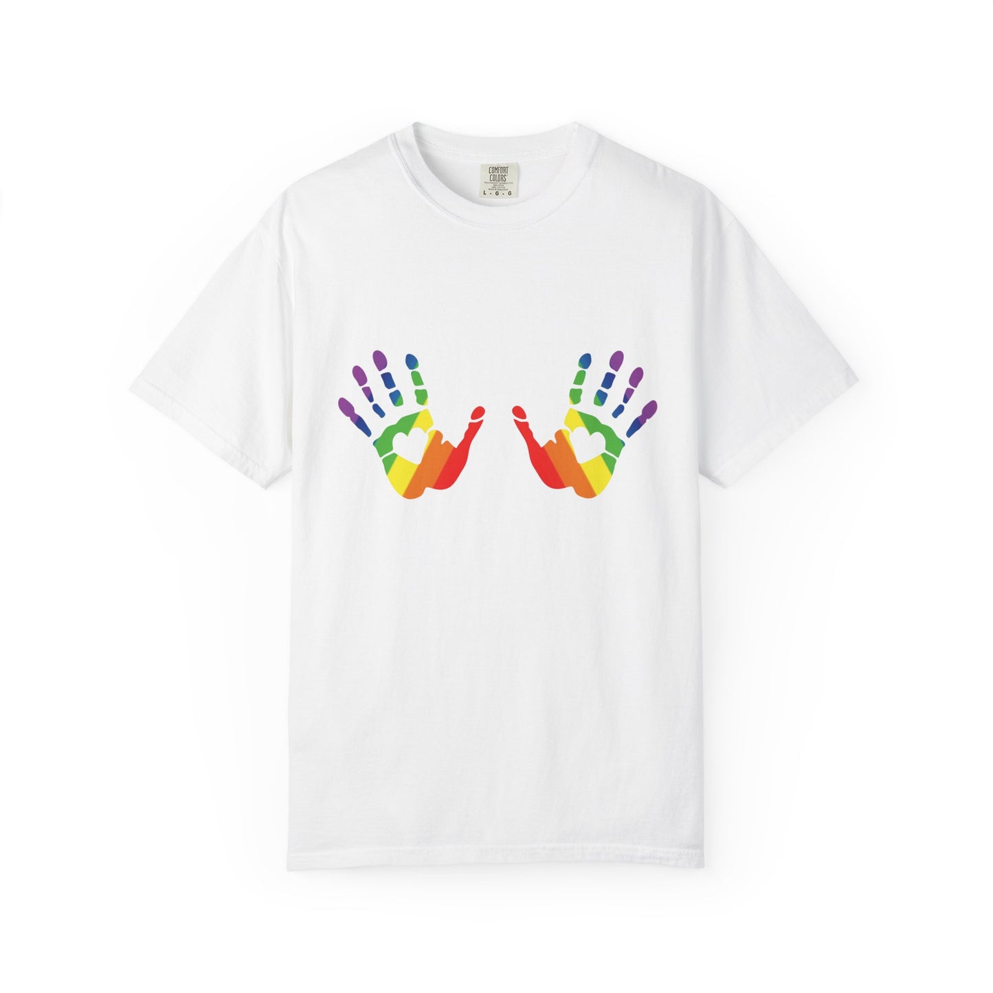 ππ Hands On Equality PRIDE Unisex Garment-Dyed Ta-Ta T-Shirt