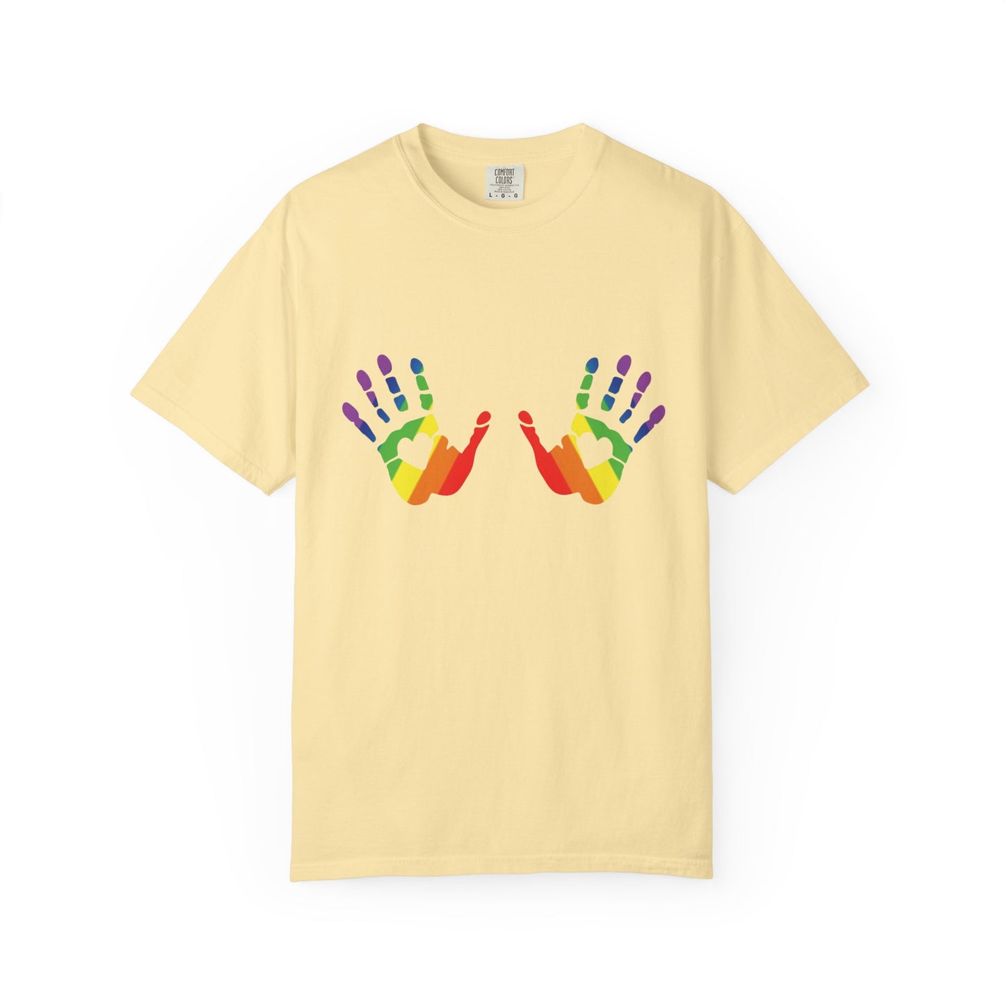 ππ Hands On Equality PRIDE Unisex Garment-Dyed Ta-Ta T-Shirt