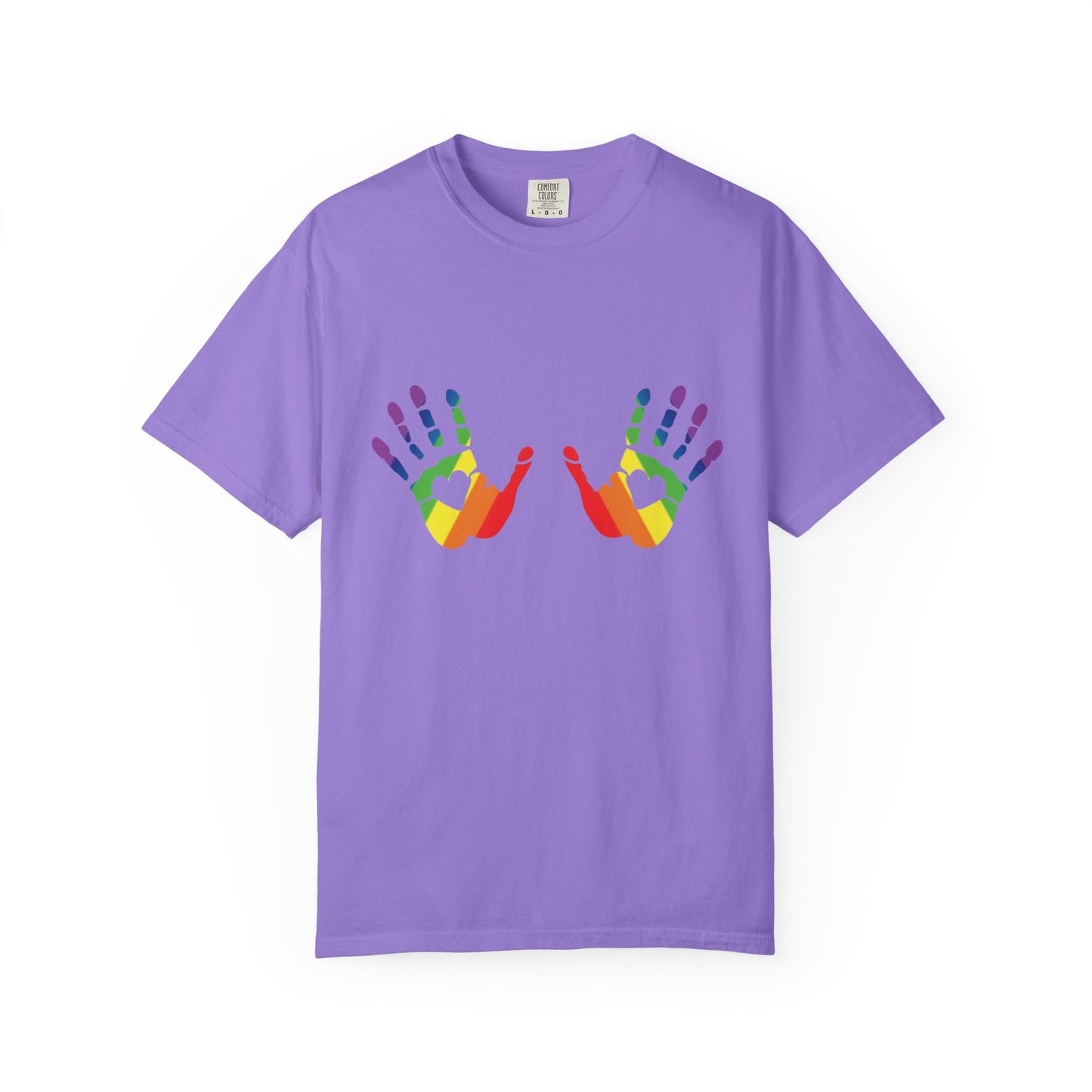 ππ Hands On Equality PRIDE Unisex Garment-Dyed Ta-Ta T-Shirt