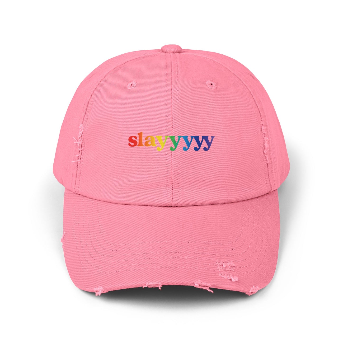 🧢🌈 Slay All Day PRIDE Unisex Distressed Ca