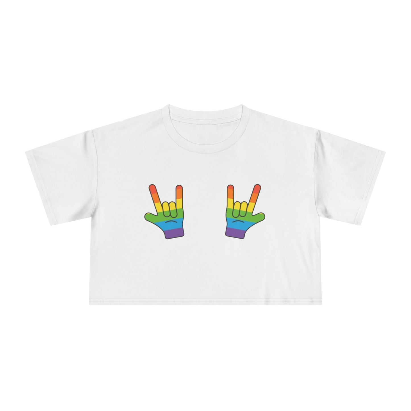 🤘🌈 Rage Against the Heteronormative Women’s Crop Ta-Ta Tee