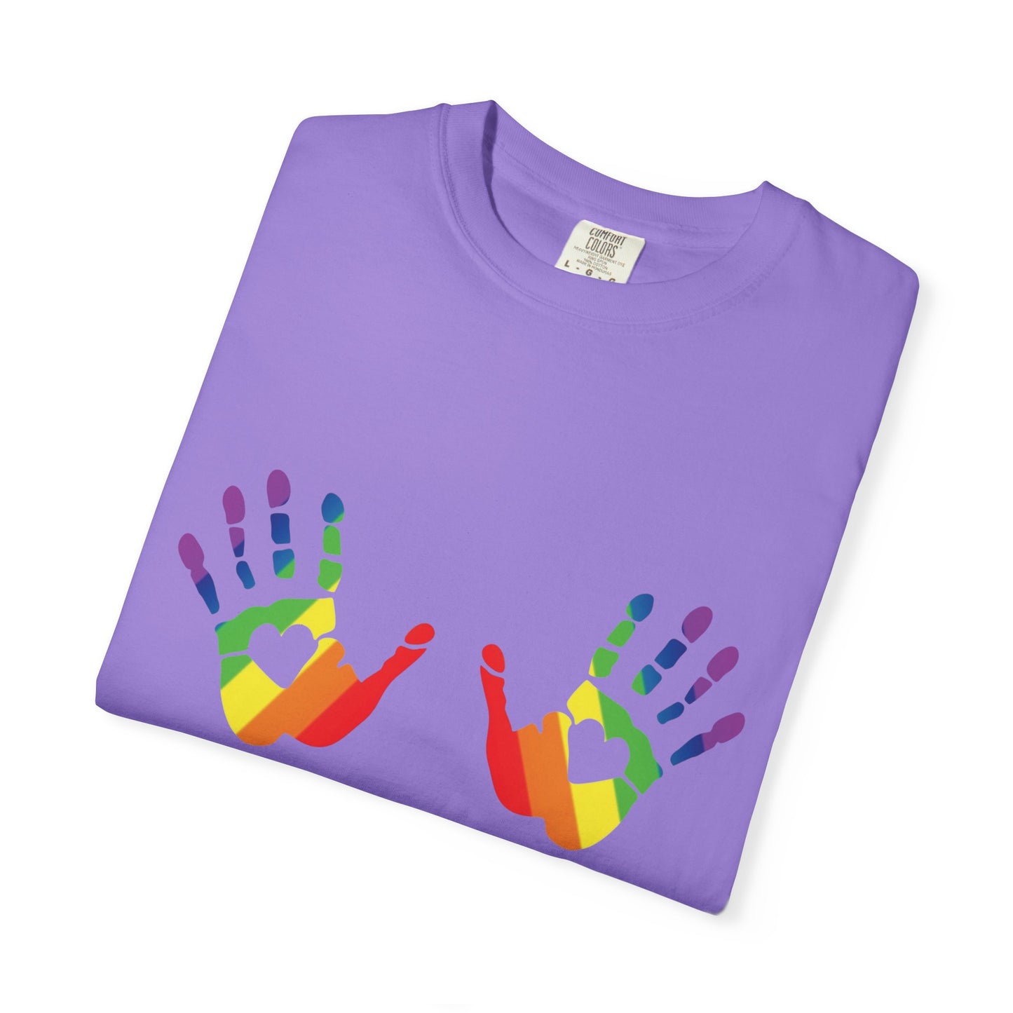 ππ Hands On Equality PRIDE Unisex Garment-Dyed Ta-Ta T-Shirt