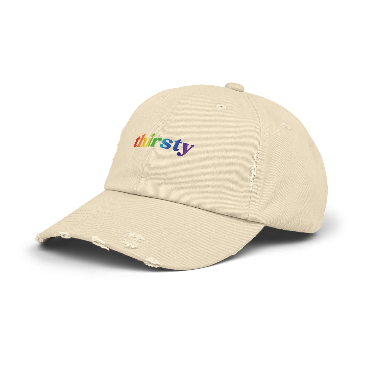 🧢🌈 Stay Thirsty PRIDE Unisex Distressed Cap
