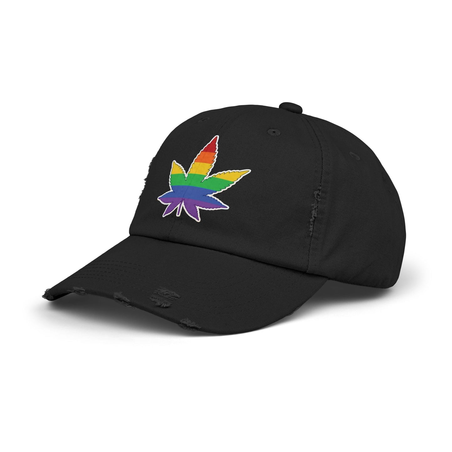 🧢🌈 High on PRIDE Unisex Distressed Cap