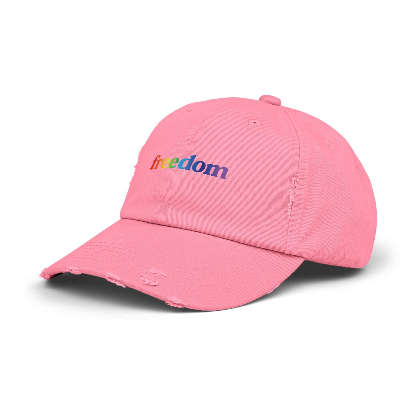 🧢🌈 Hats Off for Freedom PRIDE Unisex Distressed Cap