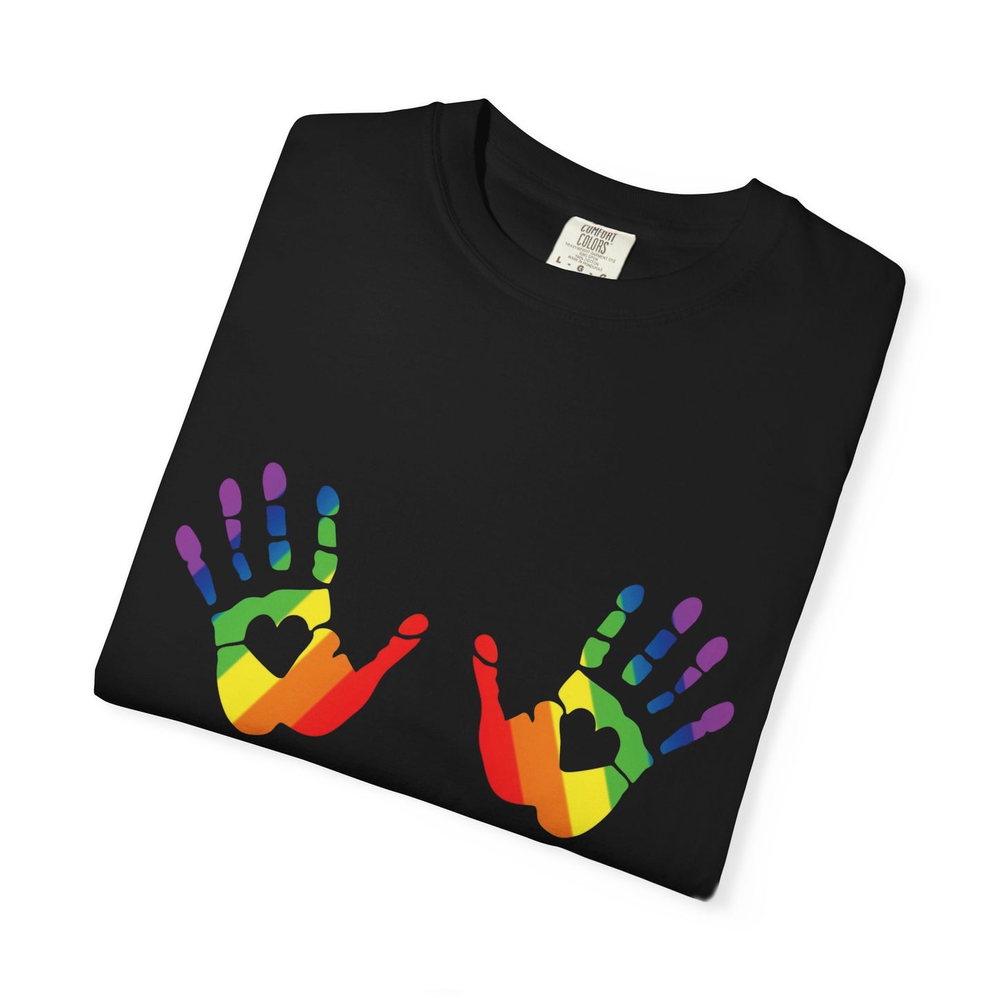 ππ Hands On Equality PRIDE Unisex Garment-Dyed Ta-Ta T-Shirt