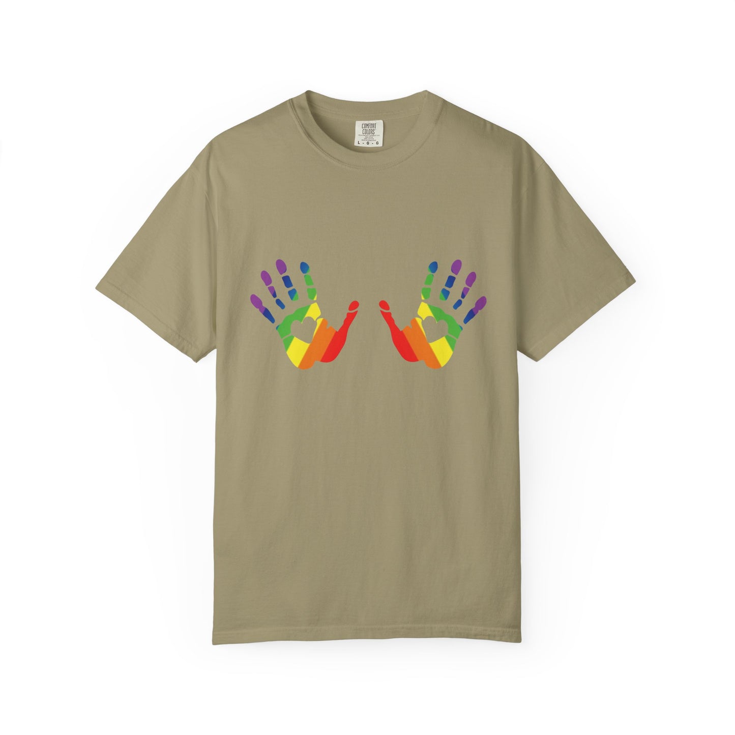 ππ Hands On Equality PRIDE Unisex Garment-Dyed Ta-Ta T-Shirt