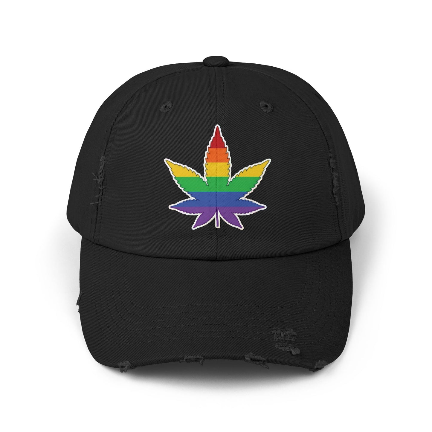 🧢🌈 High on PRIDE Unisex Distressed Cap