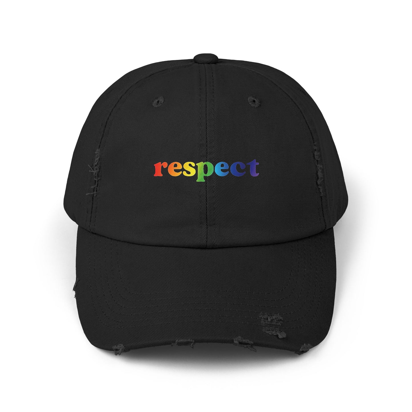 🧢🌈 Put Some Respect on It PRIDE Unisex Distressed Cap