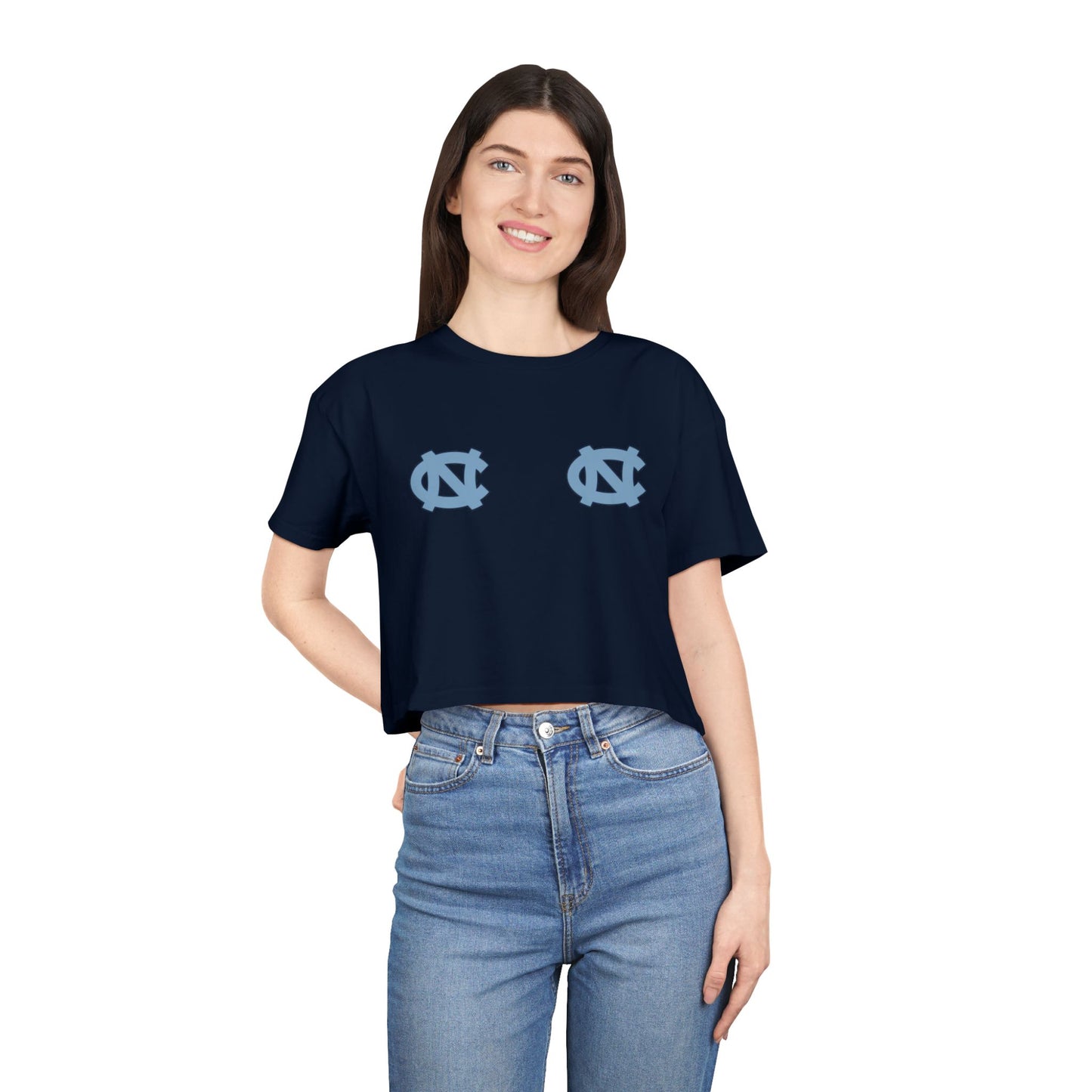 đ Gone to Carolina UNC Womenâs Crop Ta-Ta Tee
