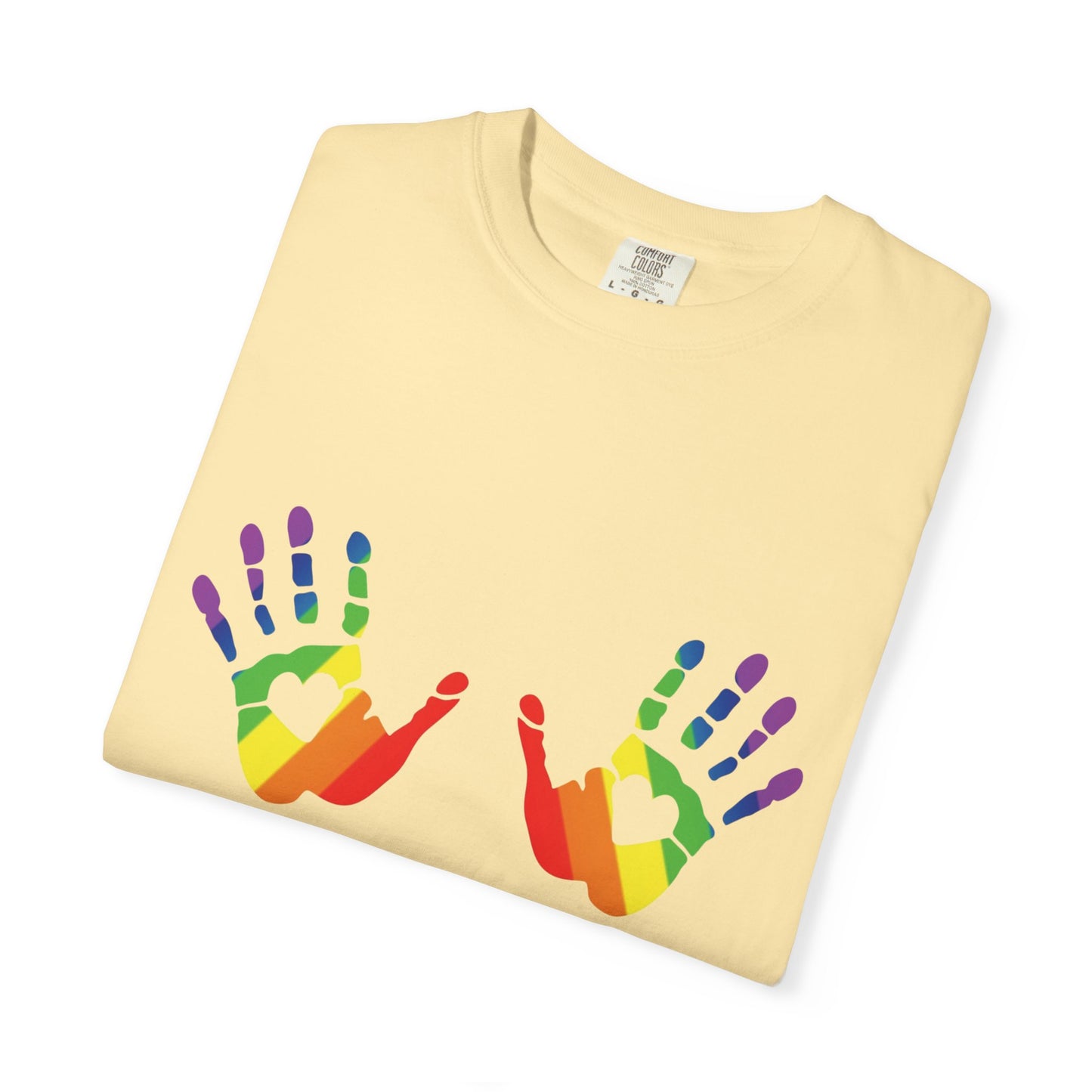 ππ Hands On Equality PRIDE Unisex Garment-Dyed Ta-Ta T-Shirt