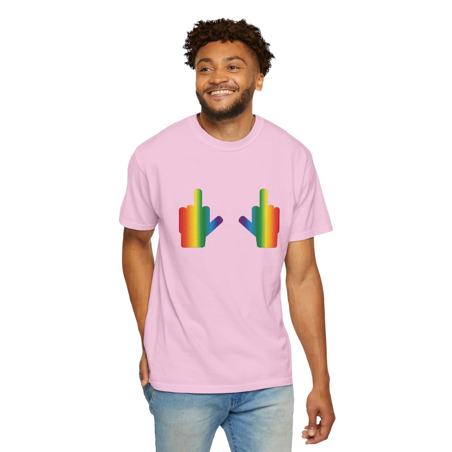 🌈🖕F* Around and Find Out PRIDE Unisex Garment-Dyed Ta-Ta T-Shirt