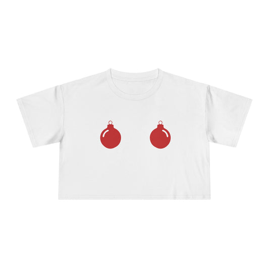 🎄 Deck My Balls Women’s Crop Ta-Ta Tee