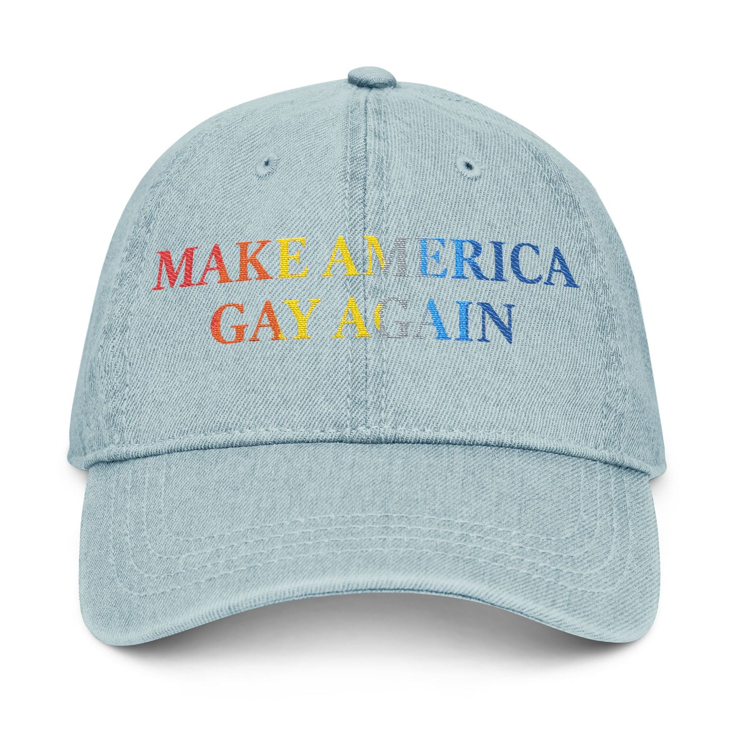 🧢🌈 Make America Gay Again PRIDE Denim Hat