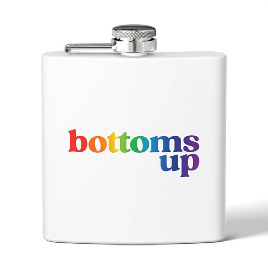 🌈 Bottoms Up, Beeotches PRIDE Flask