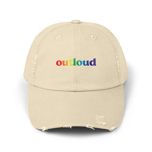 🧢🌈 Living Outloud PRIDE Unisex Distressed Cap