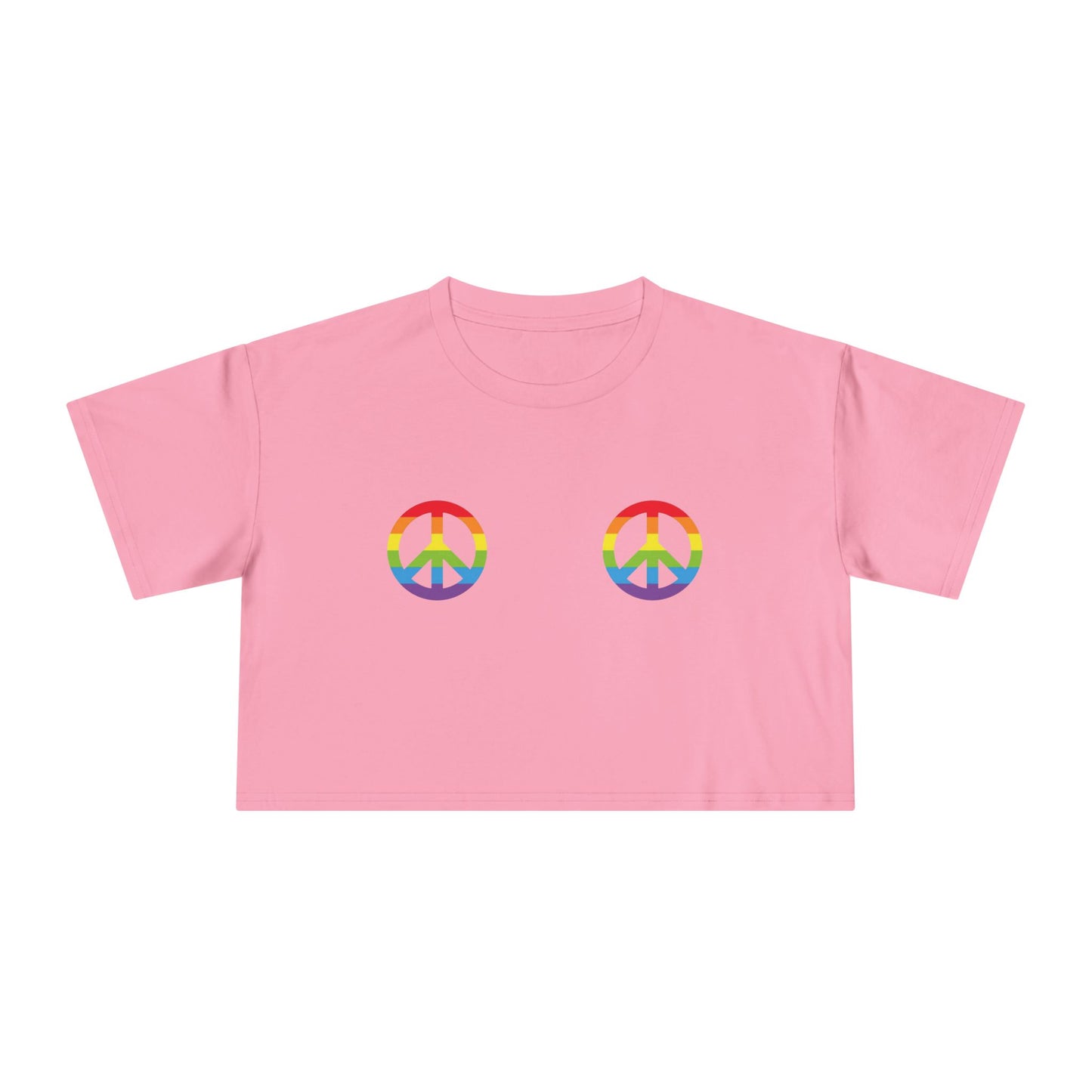 🌈✌️Peace, Love & Pronouns PRIDE Crop Ta-Ta Tee
