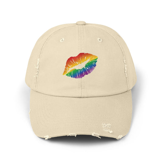 🧢🌈 My Lips Aren’t Sealed PRIDE Unisex Distressed Cap