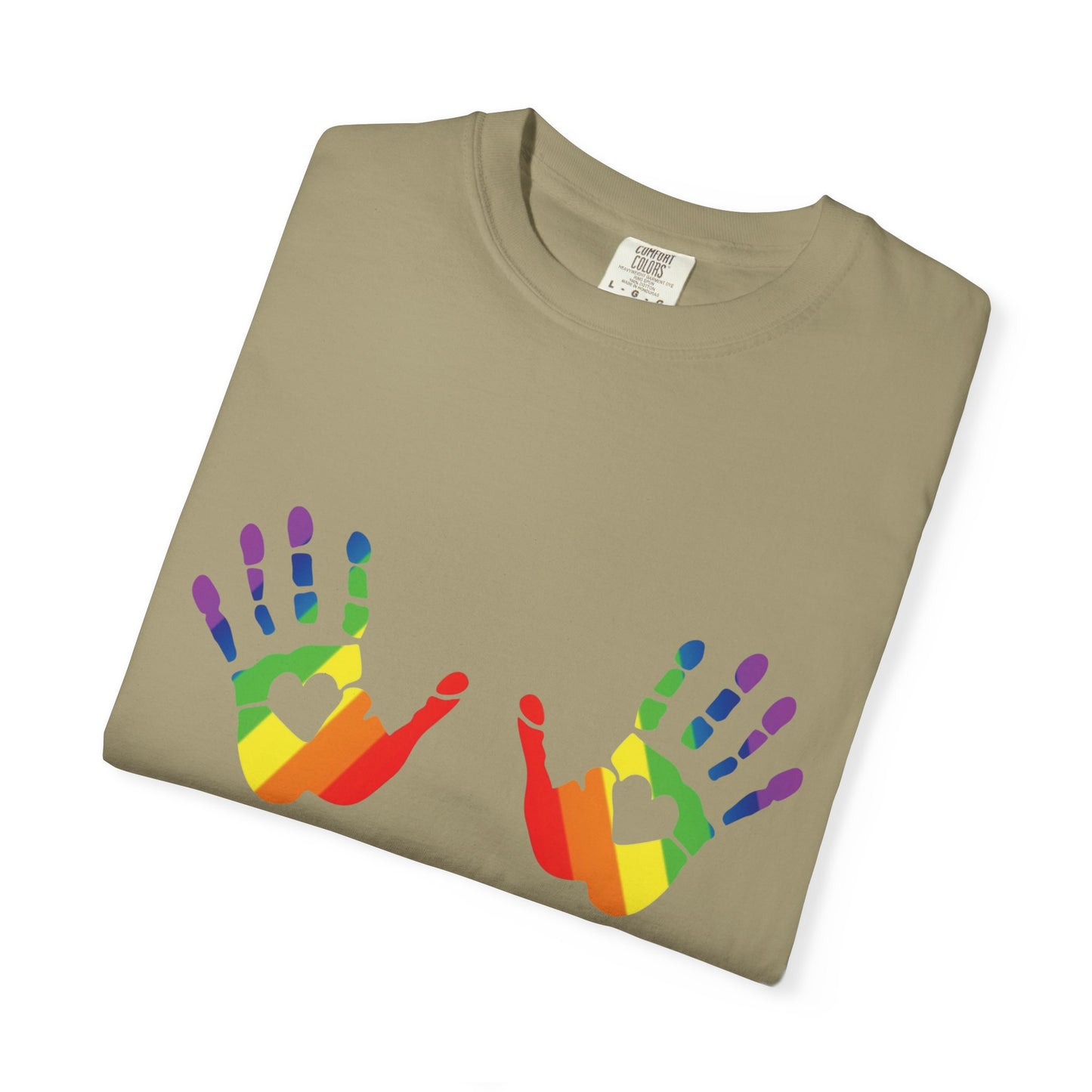 🌈🙌 Hands On Equality PRIDE Unisex Garment-Dyed Ta-Ta T-Shirt