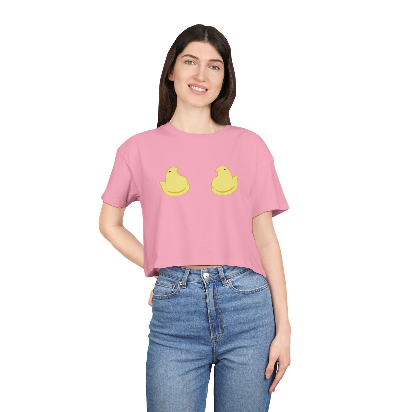🐥 Zero Clucks Given Women’s Crop Ta-Ta Tee