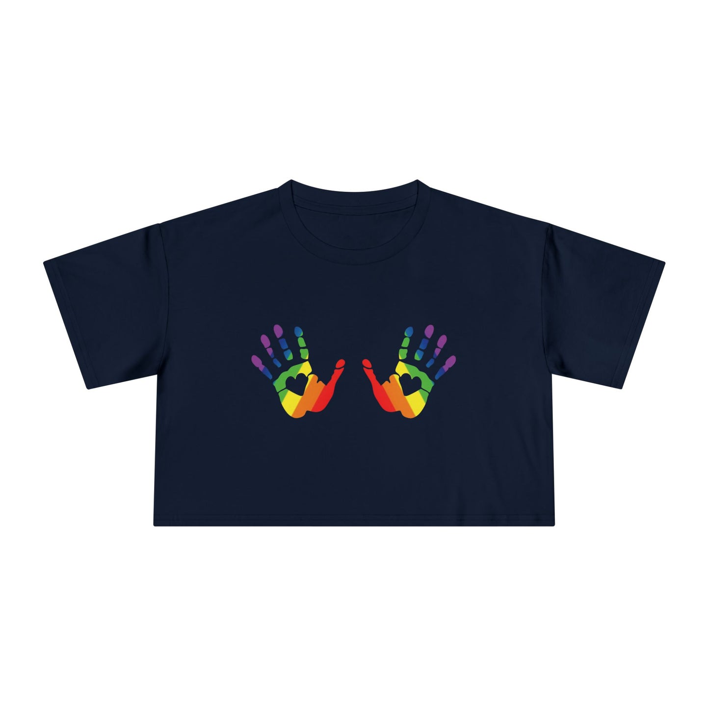 🌈 🙌Hands On Equality PRIDE Crop Ta-Ta Tee