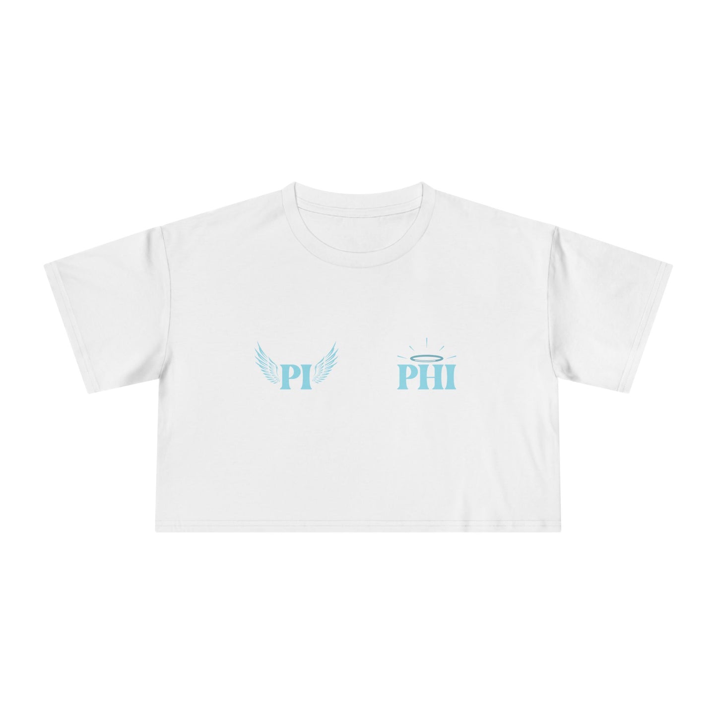 👼 She’s Giving Angel Pi Phi Women’s Crop Ta-Ta Tee