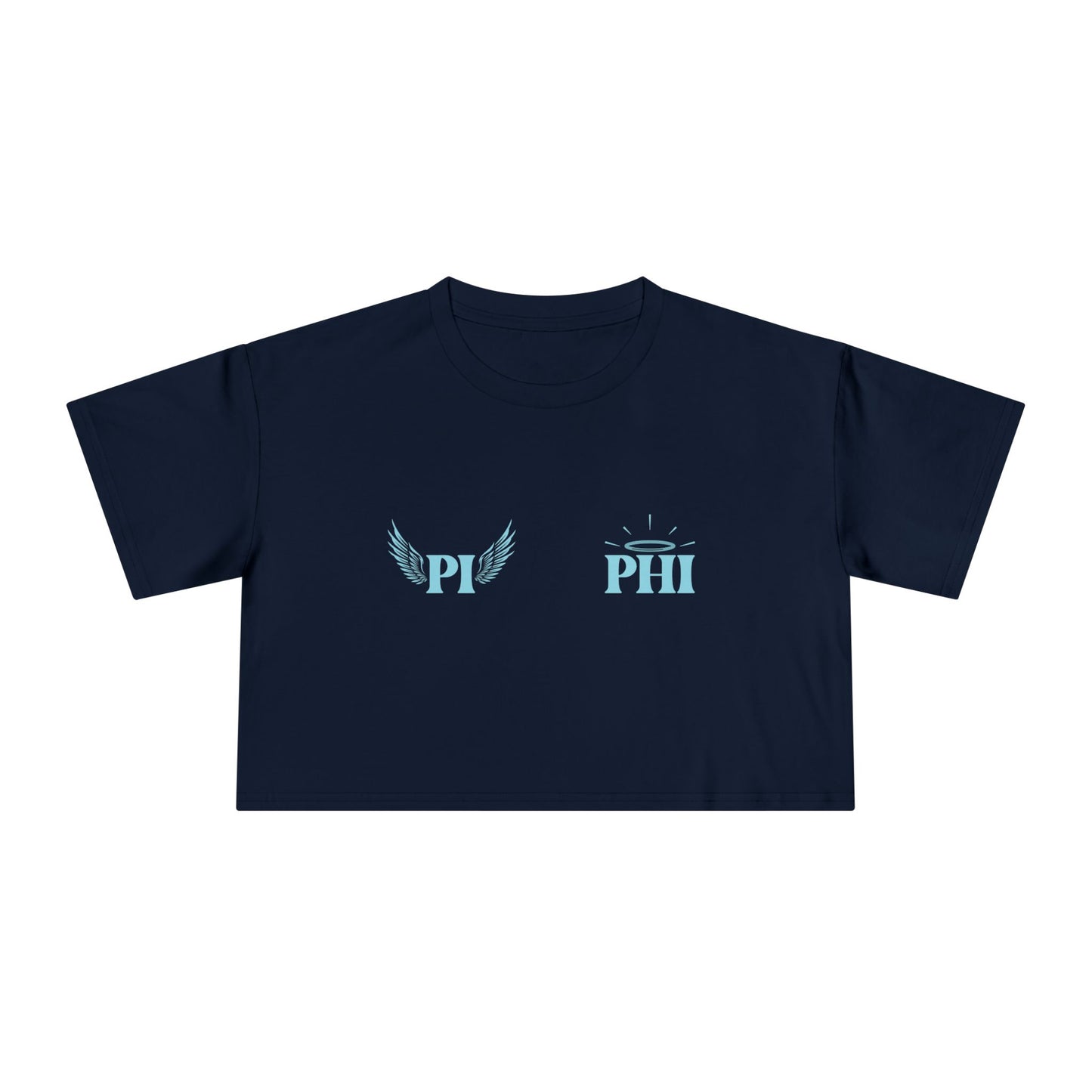 👼 She’s Giving Angel Pi Phi Women’s Crop Ta-Ta Tee