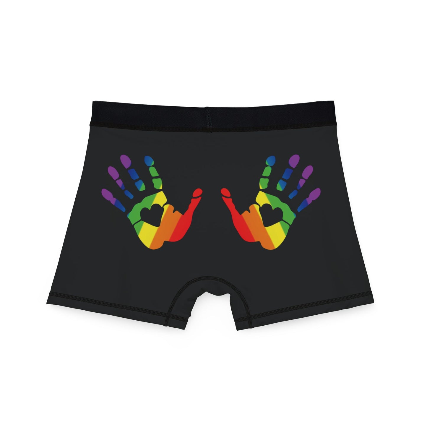 🌈🍑 Hands On & Cheeked Up for Pride Men’s Boxers (Anything But Basic Black)