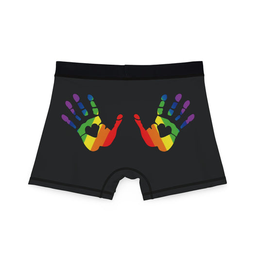 🌈🍑 Hands On & Cheeked Up for Pride Men’s Boxers (Anything But Basic Black)
