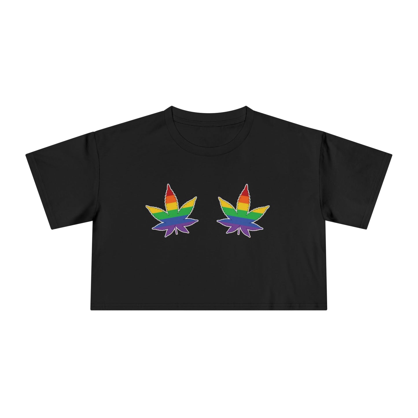 🍃🌈 High on Pride Women’s Crop Ta-Ta Tee