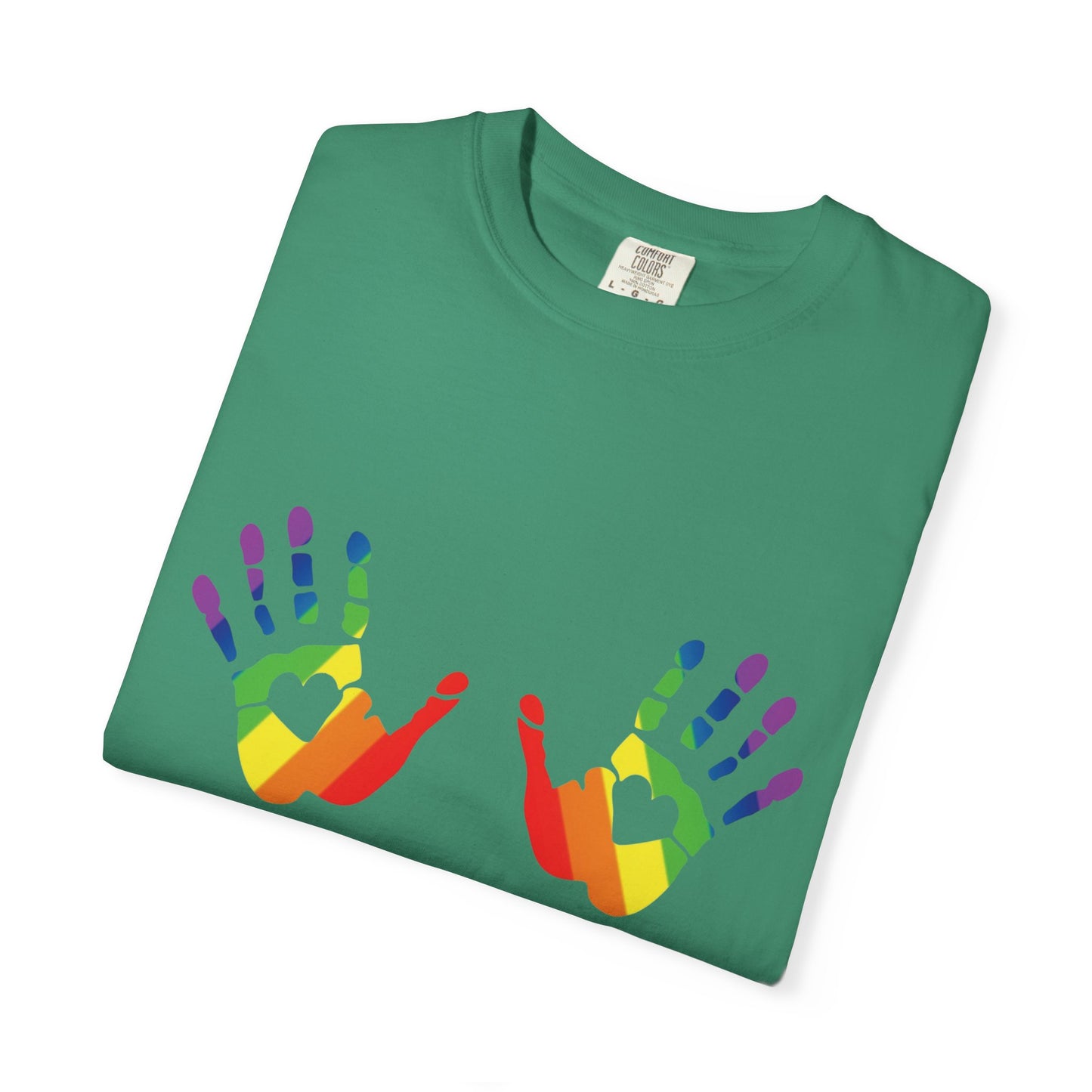 🌈🙌 Hands On Equality PRIDE Unisex Garment-Dyed Ta-Ta T-Shirt