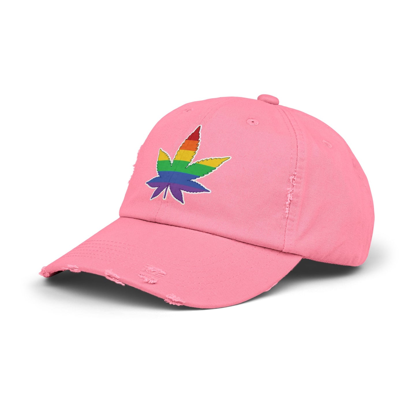 🧢🌈 High on PRIDE Unisex Distressed Cap