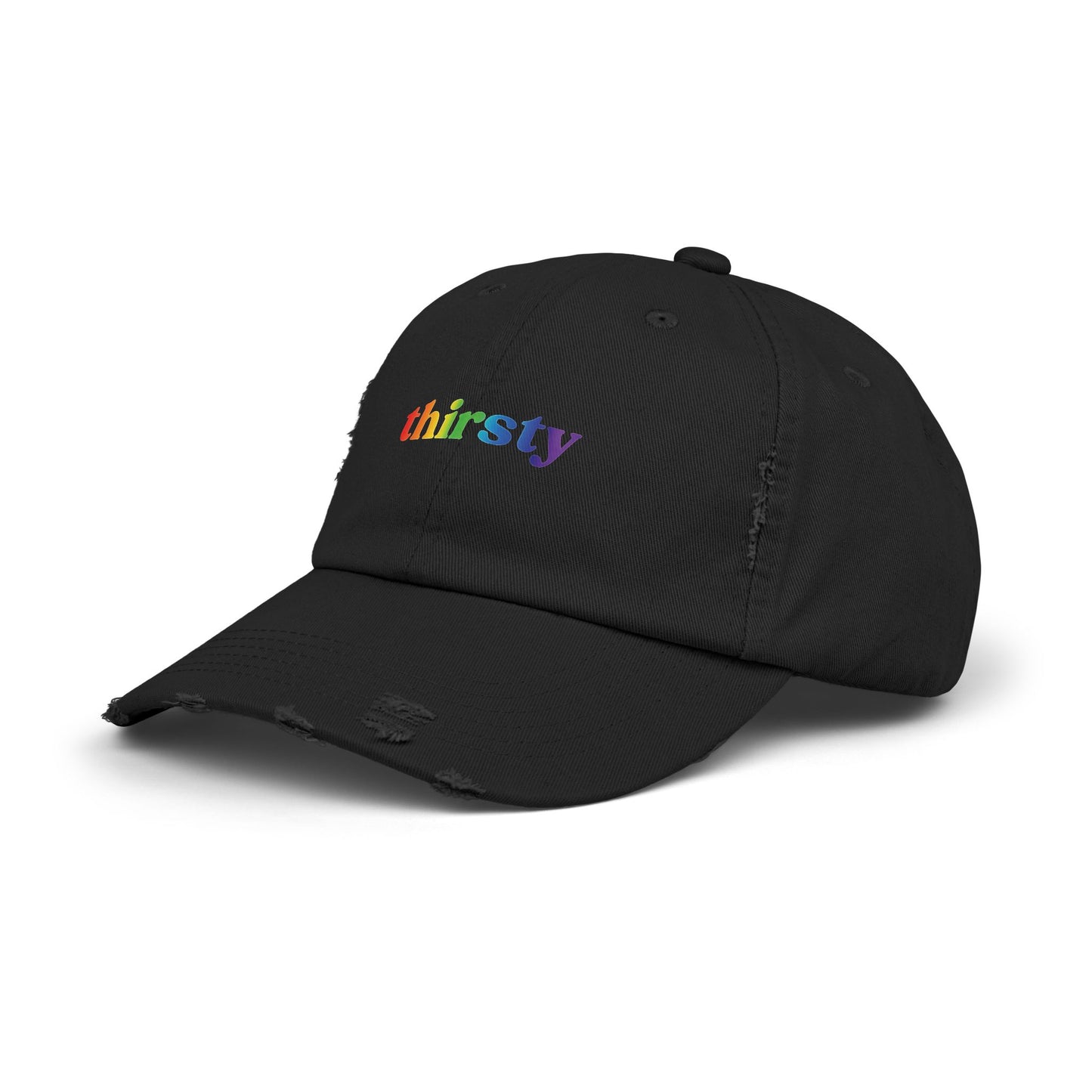 🧢🌈 Stay Thirsty PRIDE Unisex Distressed Cap