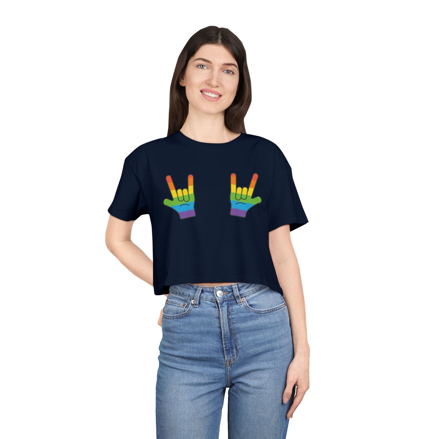 🤘🌈 Rage Against the Heteronormative Women’s Crop Ta-Ta Tee